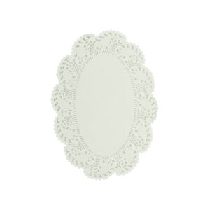 White Paper Lace Oval Doilies | No. 1 (165mm x 230mm)